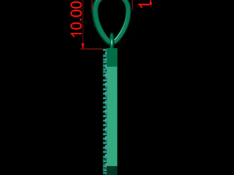 Number 0 Font Diamond Pendant 3D Print Model