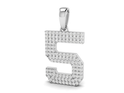 Number 5 Font Diamond Pendant 3D 打印模型
