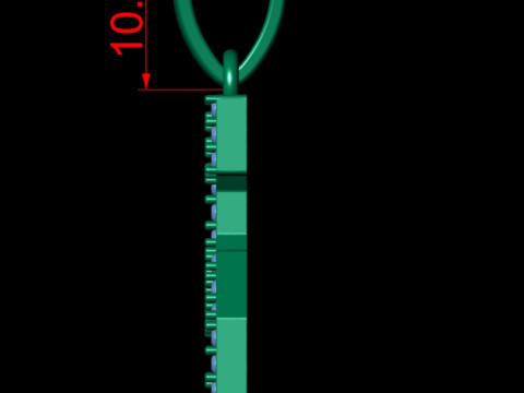 Number 5 Font Diamond Pendant 3D 打印模型