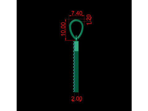 Number 7 Font Diamond Pendant 3D प्रिंट मॉडल