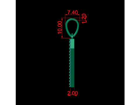 Number 7 Font Diamond Pendant 3D Print Model