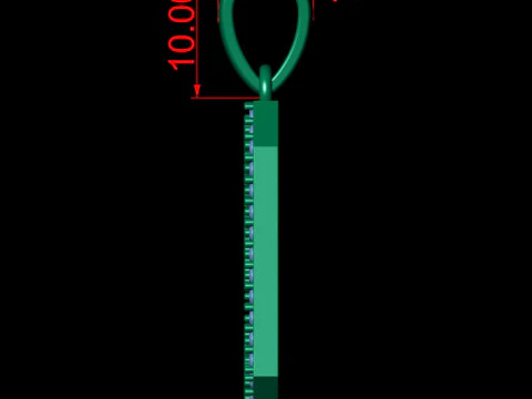 Number 9 Font Diamond Pendant 3D Print Model