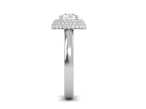 Diamond Solitare Ring Combination Setting Model do druku 3D