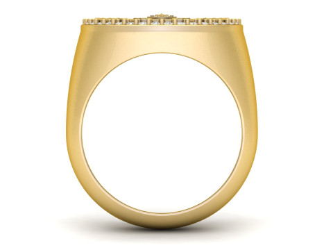 Diamond Mayan Calendar Ring 3D 打印模型