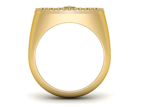 Diamond Mayan Calendar Ring 3D Print Model