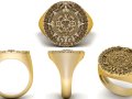 Mayan Calendar Ring Model Cetak 3D