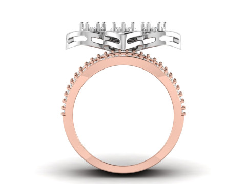 Flower Diamond Cocktail RIng 3D-Druckmodell