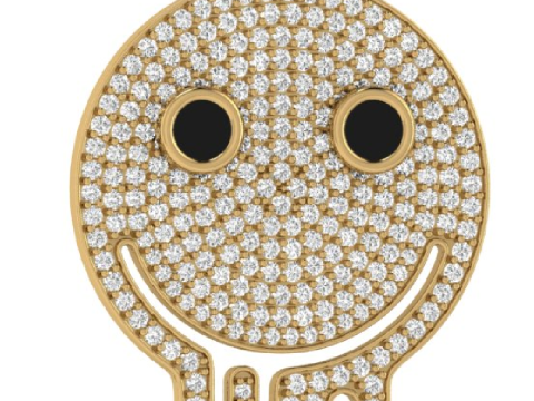 Happy Melting Face Pendant Emoji 3D 打印模型
