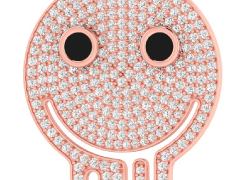 Happy Melting Face Pendant Emoji 3D 打印模型