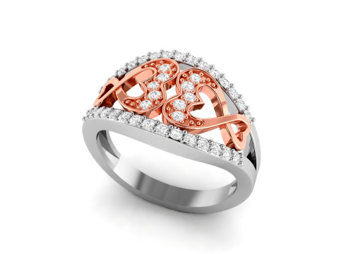 Heart Infinity Love Ring 3D-Druckmodell