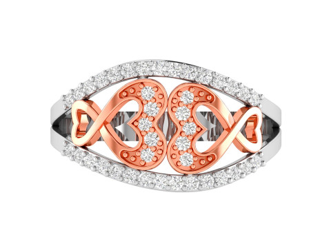 Heart Infinity Love Ring 3D-Druckmodell