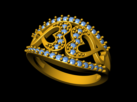 Heart Infinity Love Ring 3D-Druckmodell