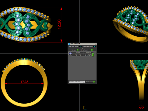 Heart Infinity Love Ring 3D-Druckmodell