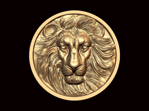LION CNC COIN 3D print model 3D-printmodel