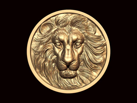 LION CNC COIN 3D print model 3D Print Model