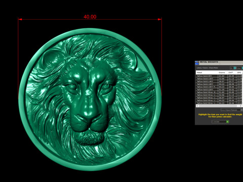 LION CNC COIN 3D print model 3D-printmodel