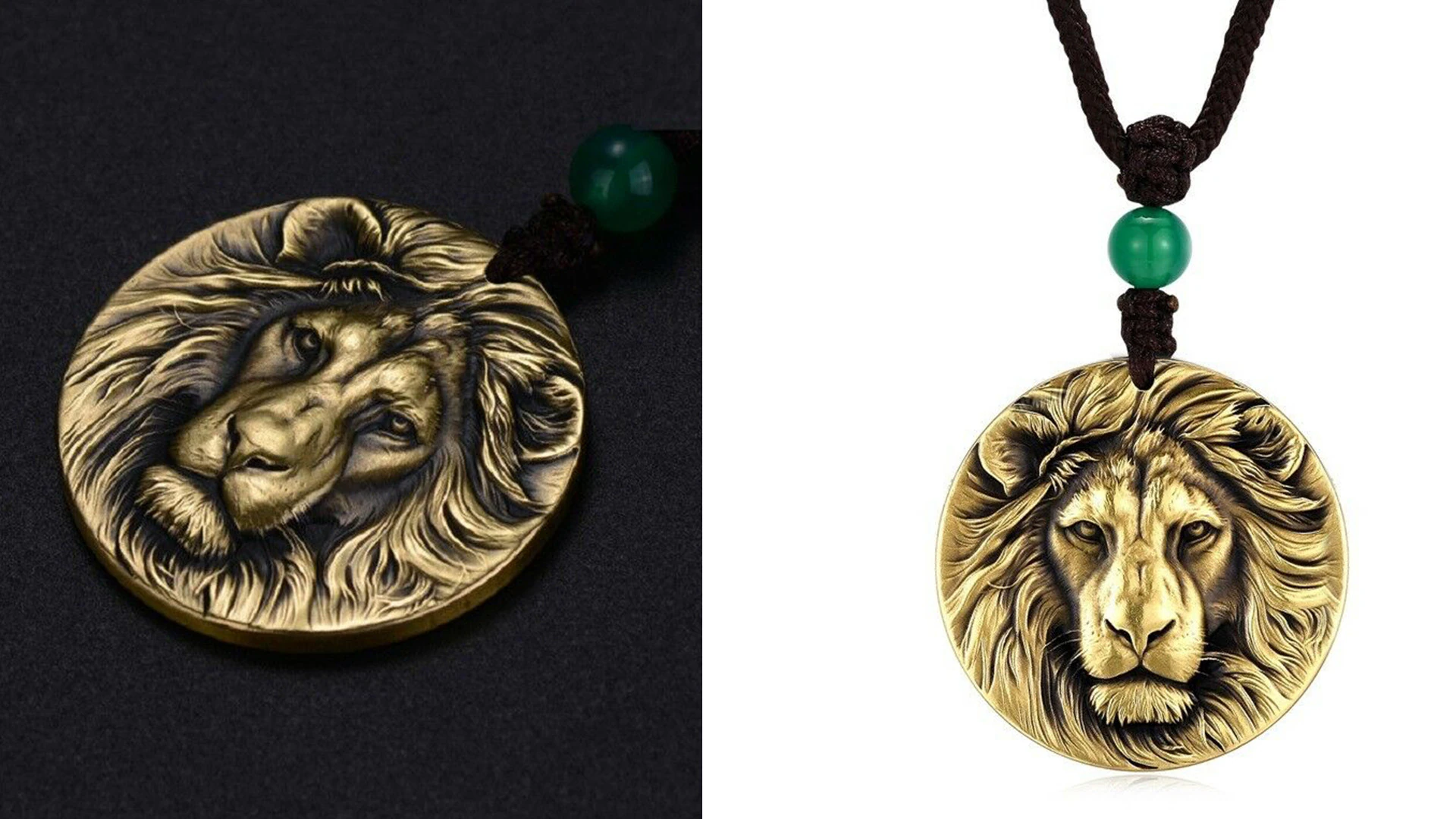 Lion Bead Pendant 3D Print Model .c4d .max .obj .3ds .fbx .stl .blend
