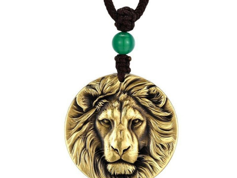 Lion Bead Pendant 3D Print Model