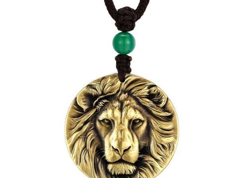 Lion Bead Pendant 3D Print Model