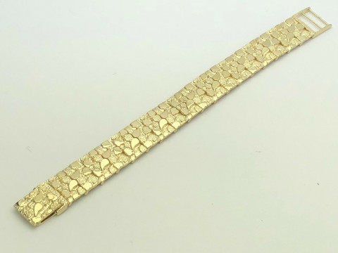 Nugget Textured Braslate Chain Link for Men Modèles 3D en vedette