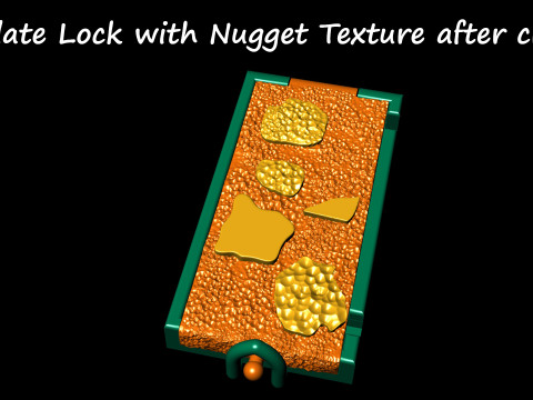 Nugget Textured Braslate Chain Link for Men Modèles 3D en vedette