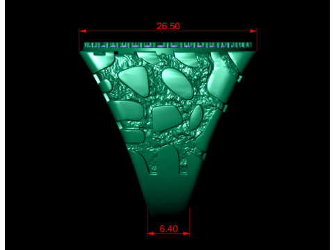Gents Diamond Nugget Ring 34 3D-printmodel