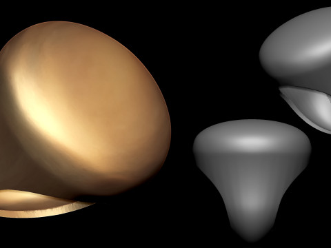 Round Dome Shape Ring Model do druku 3D