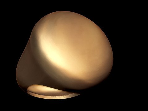 Round Dome Shape Ring Modelo de impresión 3D