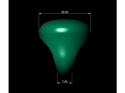 Round Dome Shape Ring 3D Print Model