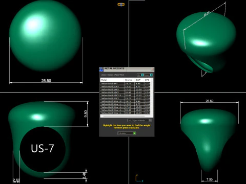Round Dome Shape Ring 3D Print Model