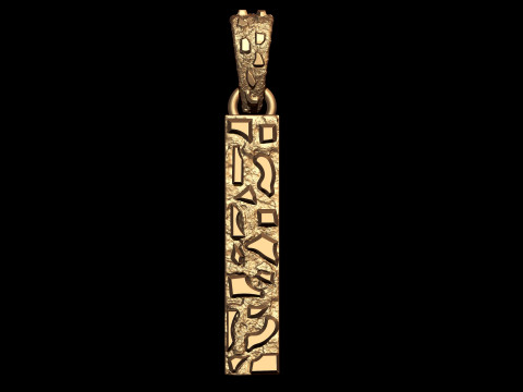 A to Z 26 Letters Nugget Pendant Collection Modello di stampa 3D