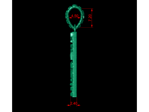 A LETTER INITIAL NUGGET PENDANT 3D प्रिंट मॉडल