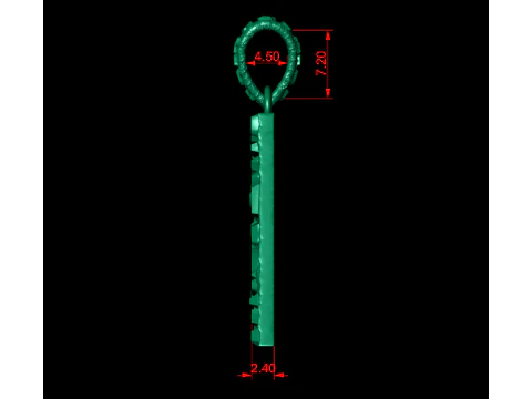 A LETTER INITIAL NUGGET PENDANT 3D Print Model