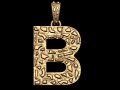 B LETTER INITIAL NUGGET PENDANT Modello di stampa 3D