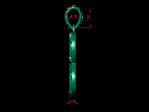 B LETTER INITIAL NUGGET PENDANT Model Cetak 3D