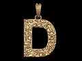 D LETTER INITIAL NUGGET PENDANT Modello di stampa 3D