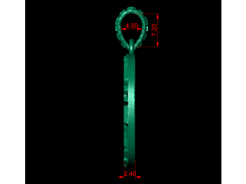 D LETTER INITIAL NUGGET PENDANT 3D Print Model