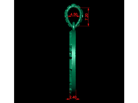 D LETTER INITIAL NUGGET PENDANT 3D Print Model