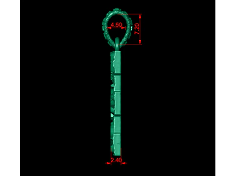 E LETTER INITIAL NUGGET PENDANT 3D Print Model