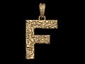 F LETTER INITIAL NUGGET PENDANT Modello di stampa 3D