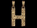 H LETTER INITIAL NUGGET PENDANT Modello di stampa 3D