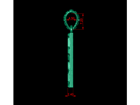 H LETTER INITIAL NUGGET PENDANT Model do druku 3D