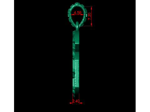 G LETTER INITIAL NUGGET PENDANT 3D 프린트 모델