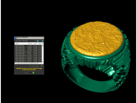 New Style Nugget Ring 3D Print Model