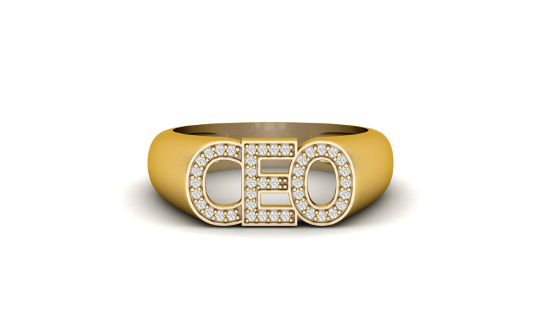 CEO BOSS DIAMOND RING 3D Print Model .c4d .max .obj .3ds .fbx .stl .blend