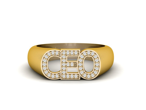 CEO BOSS DIAMOND RING 3D Print Model