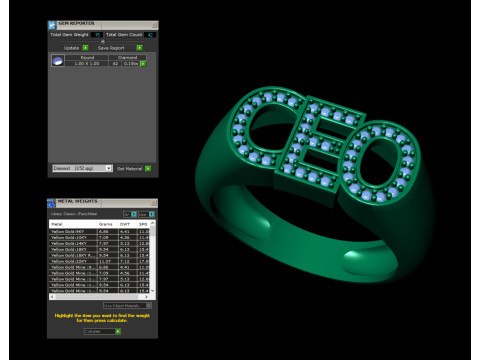 CEO BOSS DIAMOND RING 3D Print Model