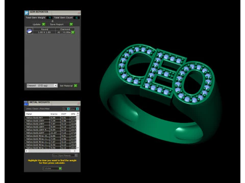 CEO BOSS DIAMOND RING 3D Print Model
