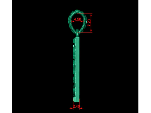 I LETTER INITIAL NUGGET PENDANT 3D Print Model