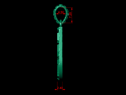 J LETTER INITIAL NUGGET PENDANT 3D 프린트 모델